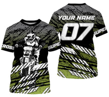 Load image into Gallery viewer, Supercross Jersey Custom Number & Name Tire Track Motorcycle Riding Shirt Off-Road Dirt Bike Racing| NMS541