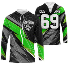Load image into Gallery viewer, World's Best Dirt Bike Dad Riding Jersey UV Personalized Biker Dad Shirt Motocross Father's Day Gift NMS516