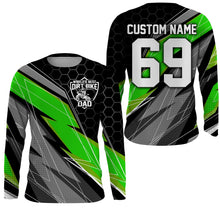Load image into Gallery viewer, World's Best Dirt Bike Dad Riding Jersey UV Personalized Biker Dad Shirt Motocross Father's Day Gift NMS516