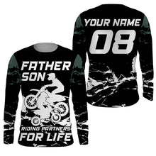 Load image into Gallery viewer, Father & Son Riding Partners Personalized Riding Jersey UV Racing Shirt Motocross Dirt Bike Dad| NMS518
