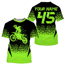 Load image into Gallery viewer, MX Racing Jersey Personalized Motocross UPF30+ Adult&Kid Green Dirt Bike Riders Off-road Motorcycle| NMS676