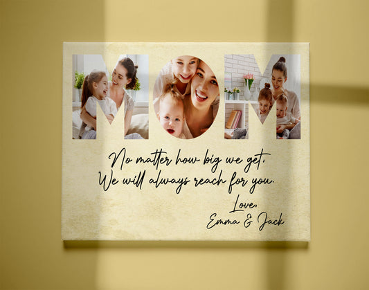 Personalized Canvas - Mom Custom Picture Canvas Wall Art Gift for Mom T128