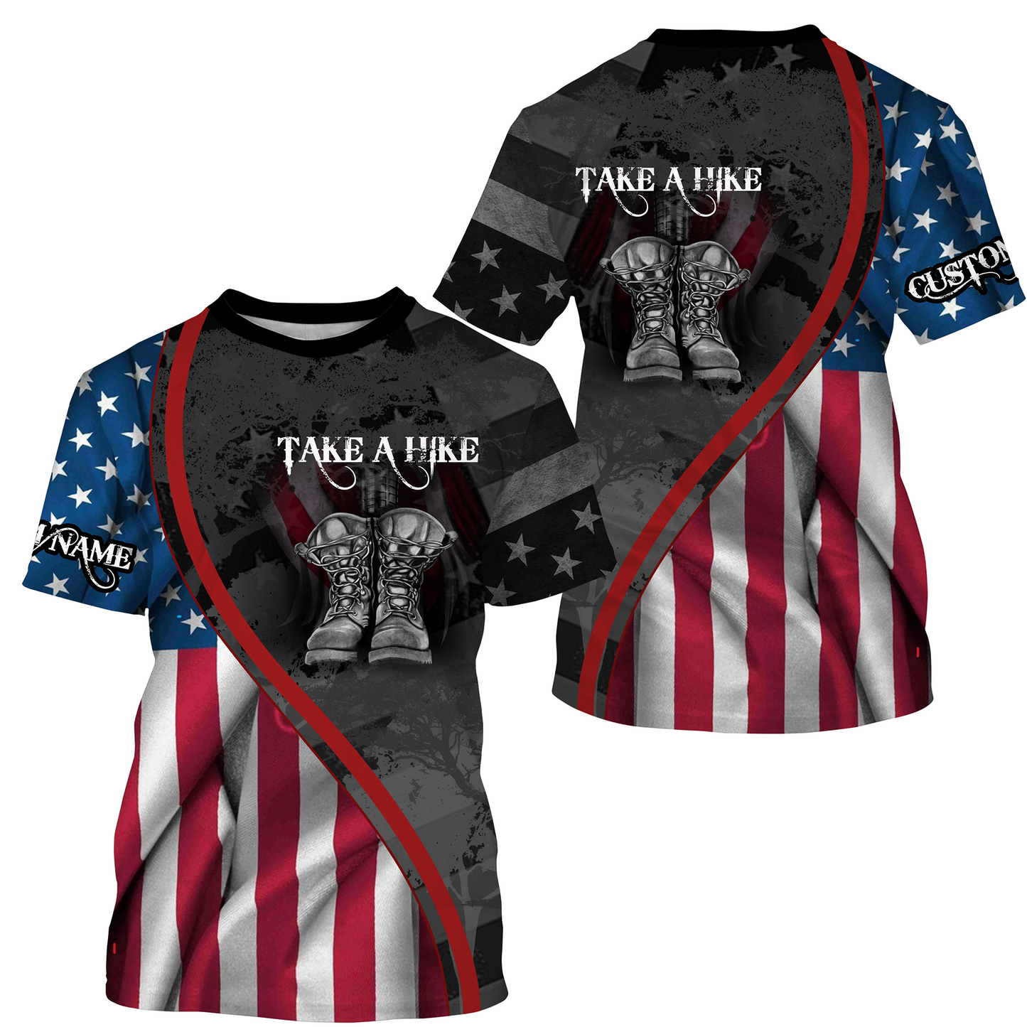 Take A Hike Shirt Mens Patriotic Shirts Hiker Gifts for Men I Love Hiking Tshirt American Apparel SP56