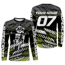 Load image into Gallery viewer, Supercross Jersey Custom Number & Name Tire Track Motorcycle Riding Shirt Off-Road Dirt Bike Racing| NMS541