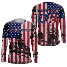 Load image into Gallery viewer, American Flag Motocross Jersey Personalized UPF30+ Adult&Kid Patriotic MX Racing Motorcycle Jersey| NMS720