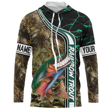 Load image into Gallery viewer, Rainbow trout fishing custom name with ChipteeAmz's art UV protection shirts AT022