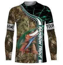 Load image into Gallery viewer, Rainbow trout fishing custom name with ChipteeAmz's art UV protection shirts AT022