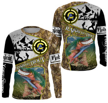 Load image into Gallery viewer, Trout fishing custom name with funny Trout ChipteeAmz's art UV protection shirts AT009