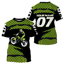 Load image into Gallery viewer, Motocross Racing Jersey UPF30+ Personalized MTX Riders Dirt Bike Shirt Off-road Motorcycle Green Jersey| NMS663