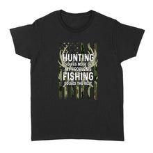 Load image into Gallery viewer, Hunting solves most of my problems, fishing solves the rest camo American flag D01 NQS3034 Women's T-shirt