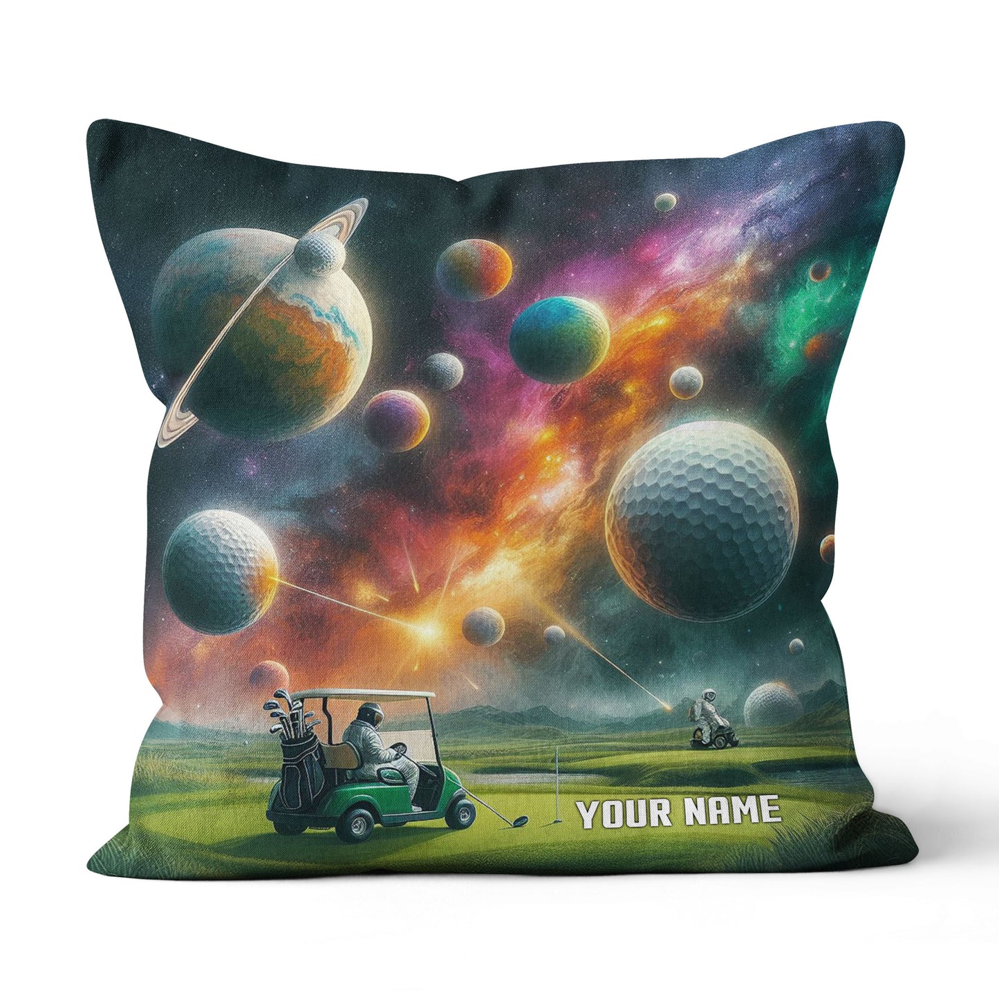 Golf Equipments In Space Custom Golf Pillow Personalized Golfing Gifts LDT1157