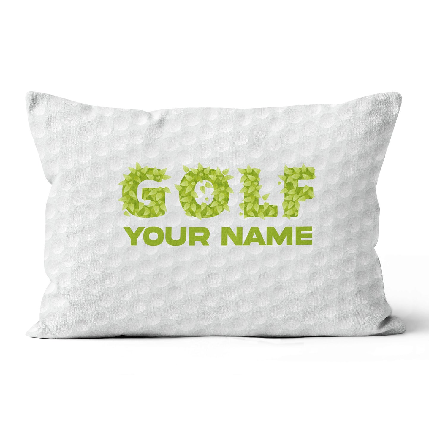 Green Grass Golf Ball Pattern Custom Throw Pillow Personalized Golf Gift LDT1140