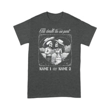 Load image into Gallery viewer, Personalized Skull Fishing Couple Valentine'S Day Fishing T Shirts, Matching Fishing Shirts IPHW5798