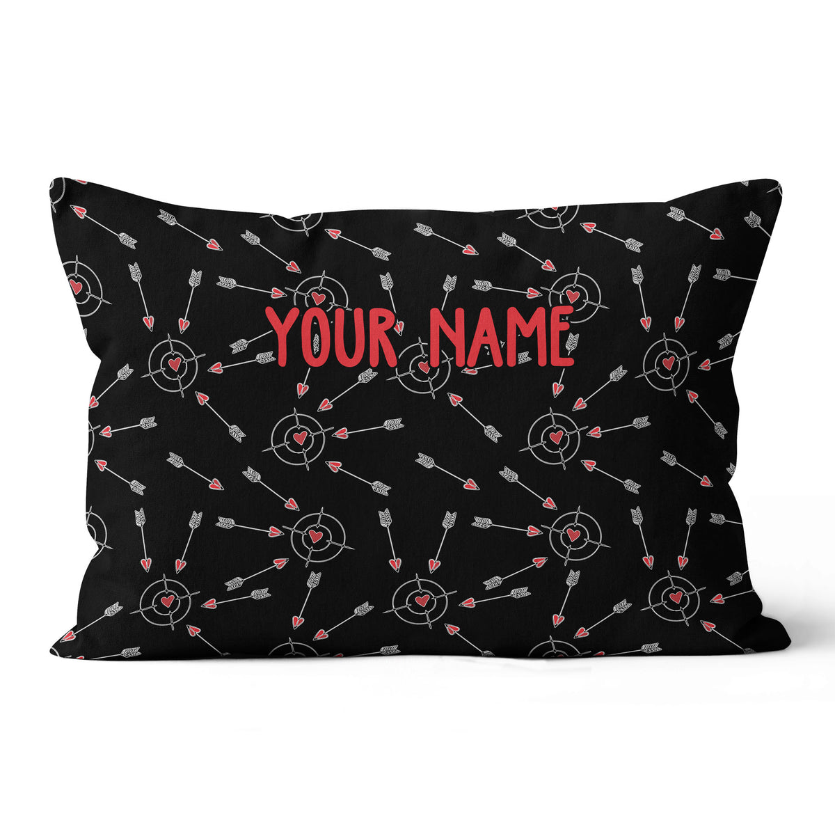 Customized Funny Archery With Hearts Throw Pillow, Valentine's Day Gifts TDM0801