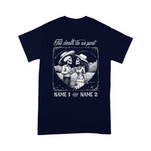 Load image into Gallery viewer, Personalized Skull Fishing Couple Valentine'S Day Fishing T Shirts, Matching Fishing Shirts IPHW5798