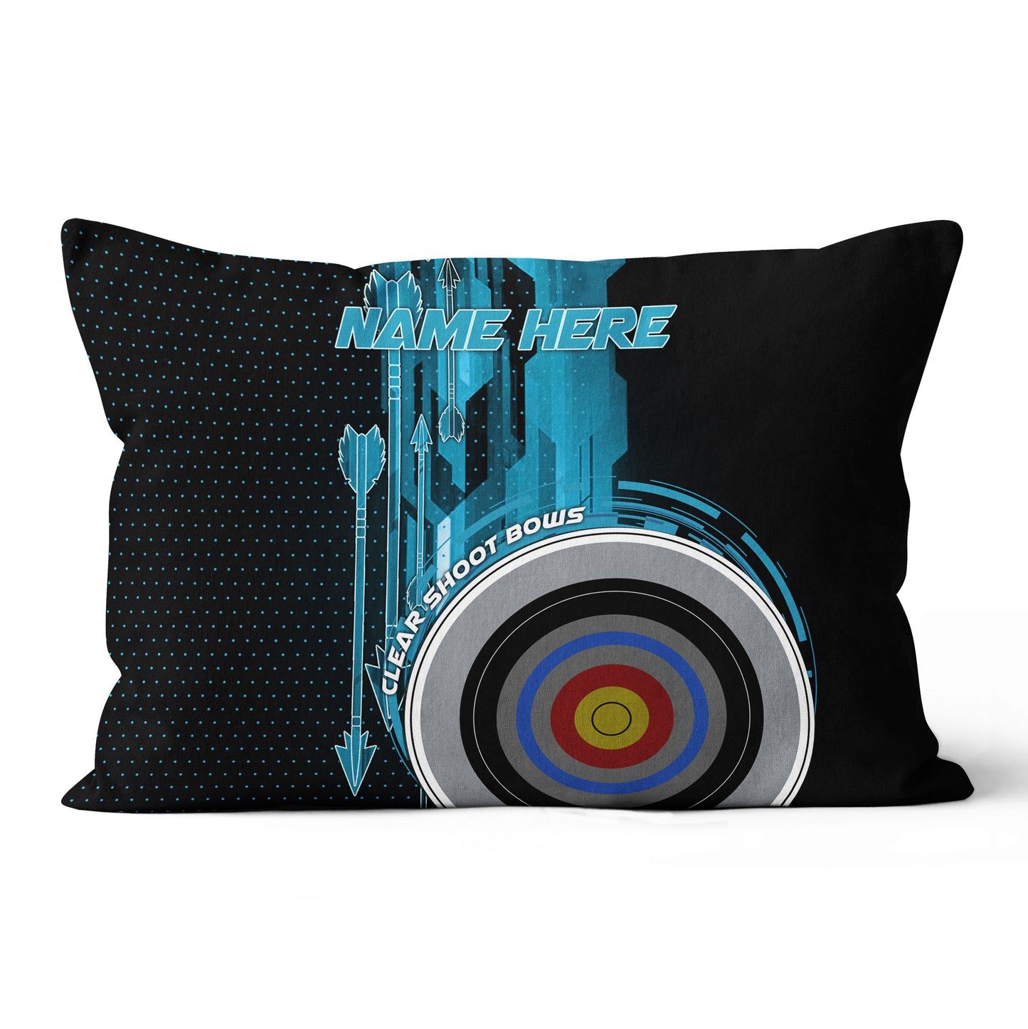 Personalized 3D Blue Arrow And Target Archery Throw Pillow Archery Gifts VHM0936