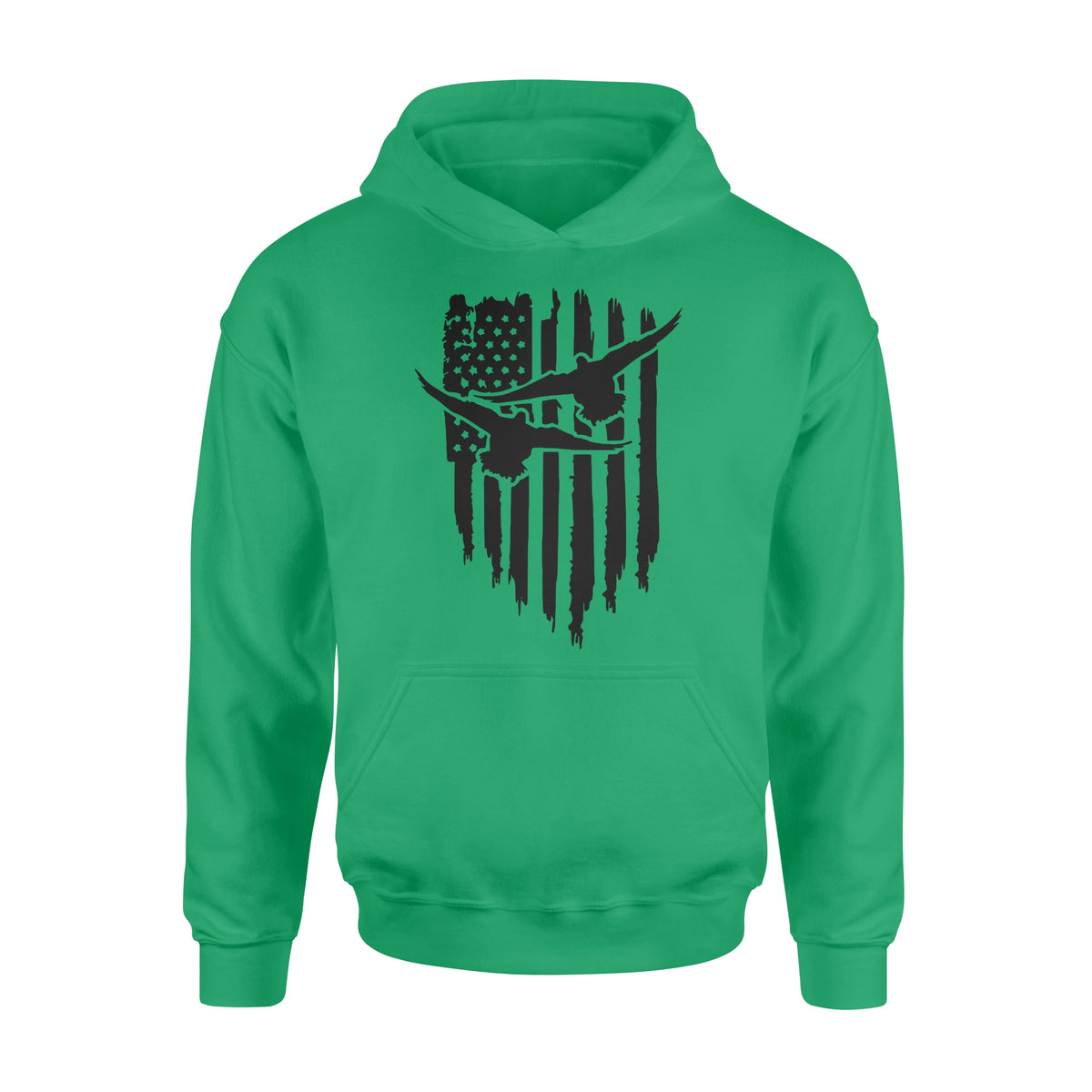 Duck Hunting American Flag Clothes, Shirt for Hunting NQS121- Standard Hoodie