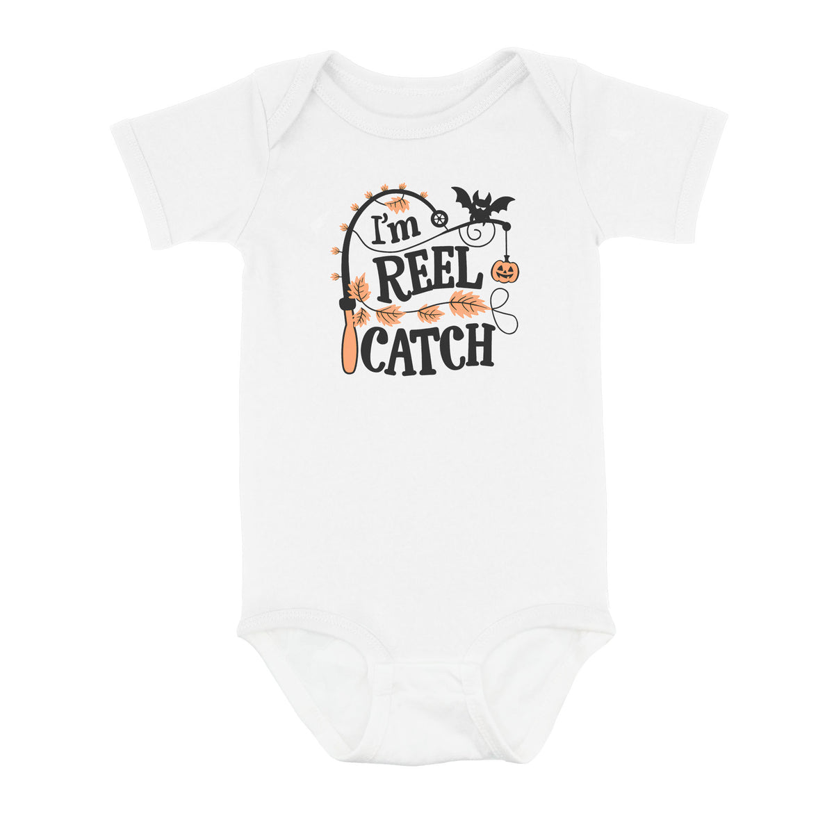 Cute Halloween Infant Fishing Shirt I'M Reel Catch Baby Onesie Newborn Outfits Bodysuit IPHW7136