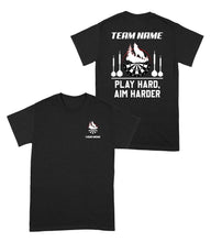 Load image into Gallery viewer, Play Hard Aim Harder Wolf Dart T-Shirt, Custom Darts Team Shirt, Darts For Gift NYN0119