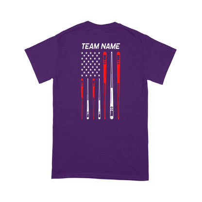 Patriotic American Flag Billiard T-Shirts Custom 8 Ball Pool Team Shirts For Players TDM3917