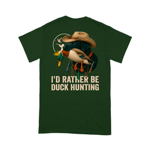 I'd Rather Be Duck Hunting Black Labs Hunting Dog Men T-shirt FSD4701