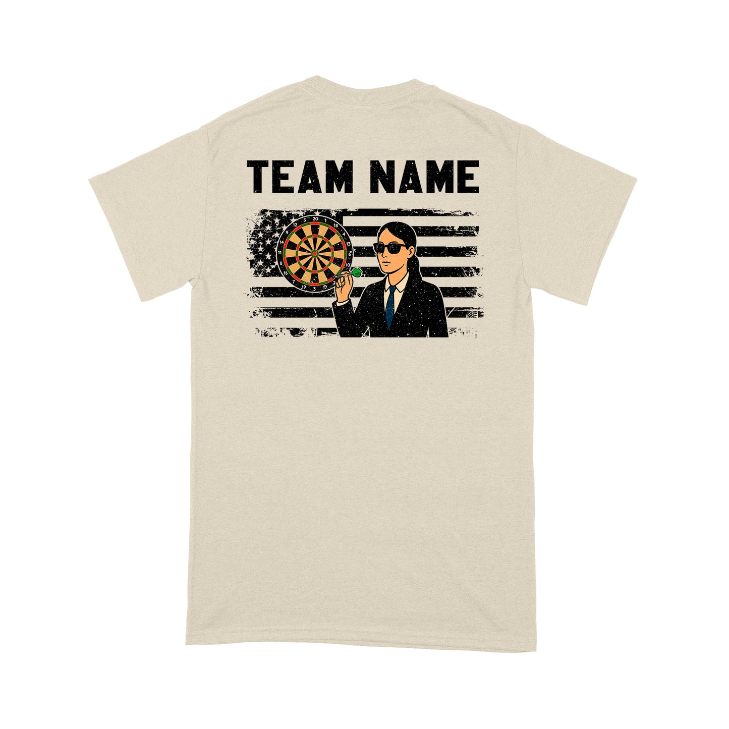 US Flag Dartboard Grunge Custom Name Shirts Dart Shirts For Women, Darts For Gift NYN0175