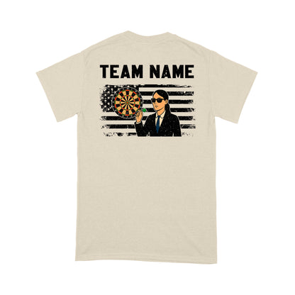 US Flag Dartboard Grunge Custom Name Shirts Dart Shirts For Women, Darts For Gift NYN0175