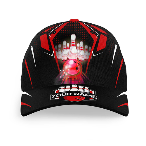 Personalized Bowling 3D Cap, Bowling Hat Bowling Cap with Name CHT02