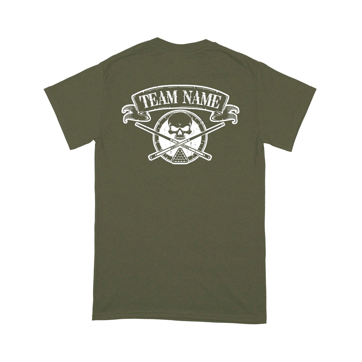 Billiard Skull Crossed Pool Cue T- Shirts Custom Billiard Shirts For Team Pool Player TDM3940