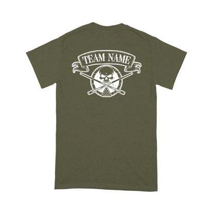 Billiard Skull Crossed Pool Cue T- Shirts Custom Billiard Shirts For Team Pool Player TDM3940