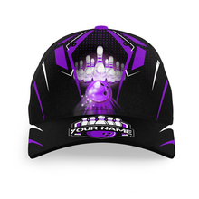 Load image into Gallery viewer, Personalized Bowling 3D Cap, Bowling Hat for Men &amp; Women Bowling Cap with Name CHT02