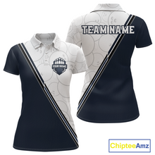 Load image into Gallery viewer, Dark Blue Bowling Custom Women Bowling Shirt Polo &amp; Quarter-Zip Bowling Team Jerseys HNT64
