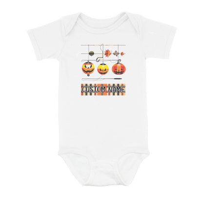 Cute Fishing Bobbers Custom Halloween Infant Fishing Shirts, Fall Fishing Newborn Baby Onesie IPHW7147