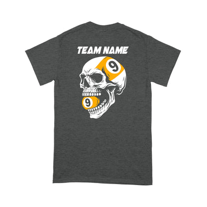Funny Skull 9 Ball Billiard T-Shirt Custom Billiard Shirt For Team Pool Player, Billiard Gifts TDM3897