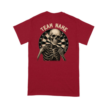 Funny Skeleton Darts Shirt, Multicolor Custom Darts League Team T-Shirt, Darts Player Gift TDM3909