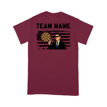 Load image into Gallery viewer, US Flag Dartboard Grunge Custom Name Shirts Dart Shirts For Men, Darts For Gift NYN0174