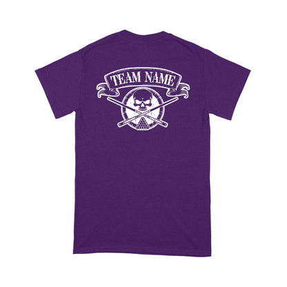 Billiard Skull Crossed Pool Cue T- Shirts Custom Billiard Shirts For Team Pool Player TDM3940