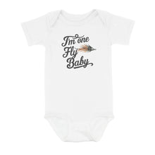 Load image into Gallery viewer, I&#39;M One Fly Baby Infant Fishing Shirts, Newborn Fishing Gifts Baby Bodysuit Outfit IPHW7138