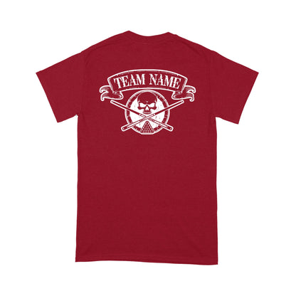 Billiard Skull Crossed Pool Cue T- Shirts Custom Billiard Shirts For Team Pool Player TDM3940