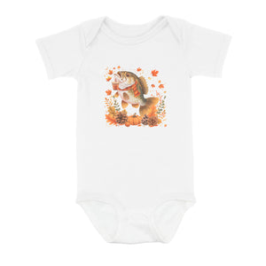 Cute Fish Enjoy The Autumn Fall Fishing Infant Fishing Shirts, Thanksgiving Baby Onesie IPHW7152