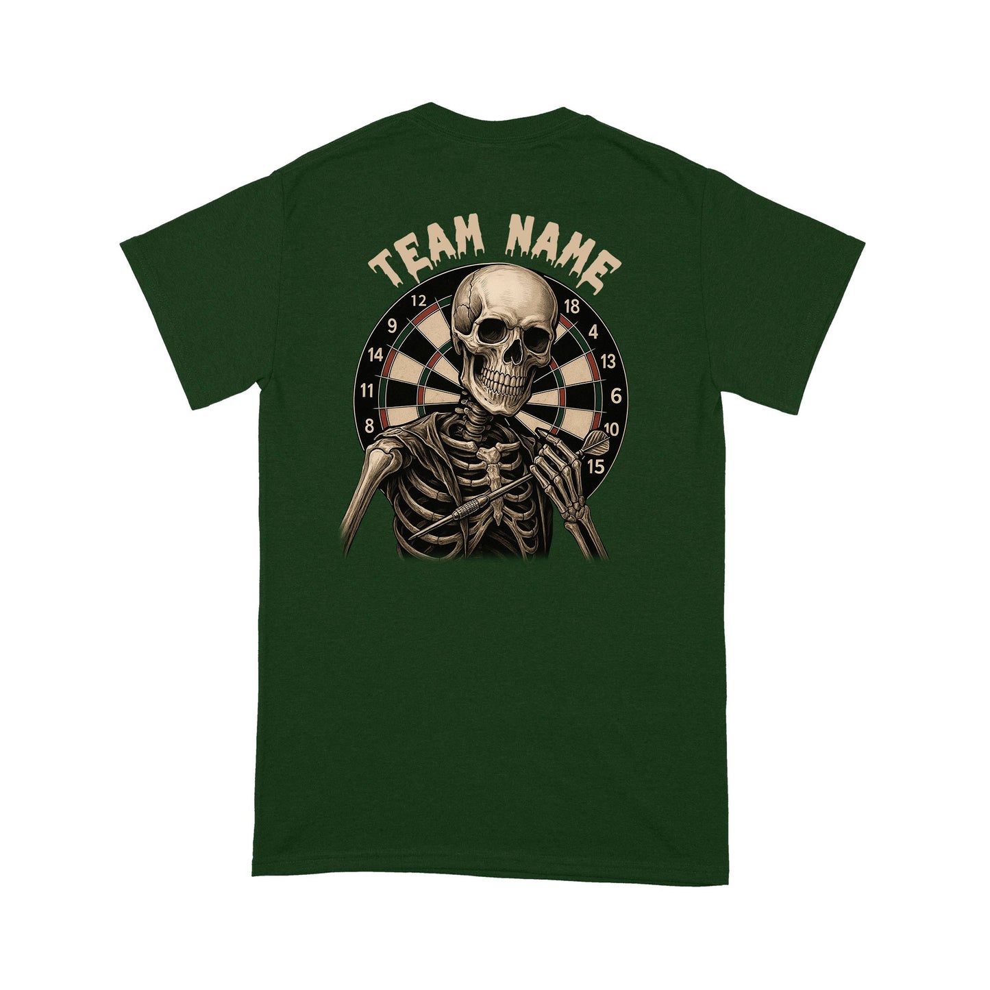 Funny Skeleton Darts Shirt, Multicolor Custom Darts League Team T-Shirt, Darts Player Gift TDM3909
