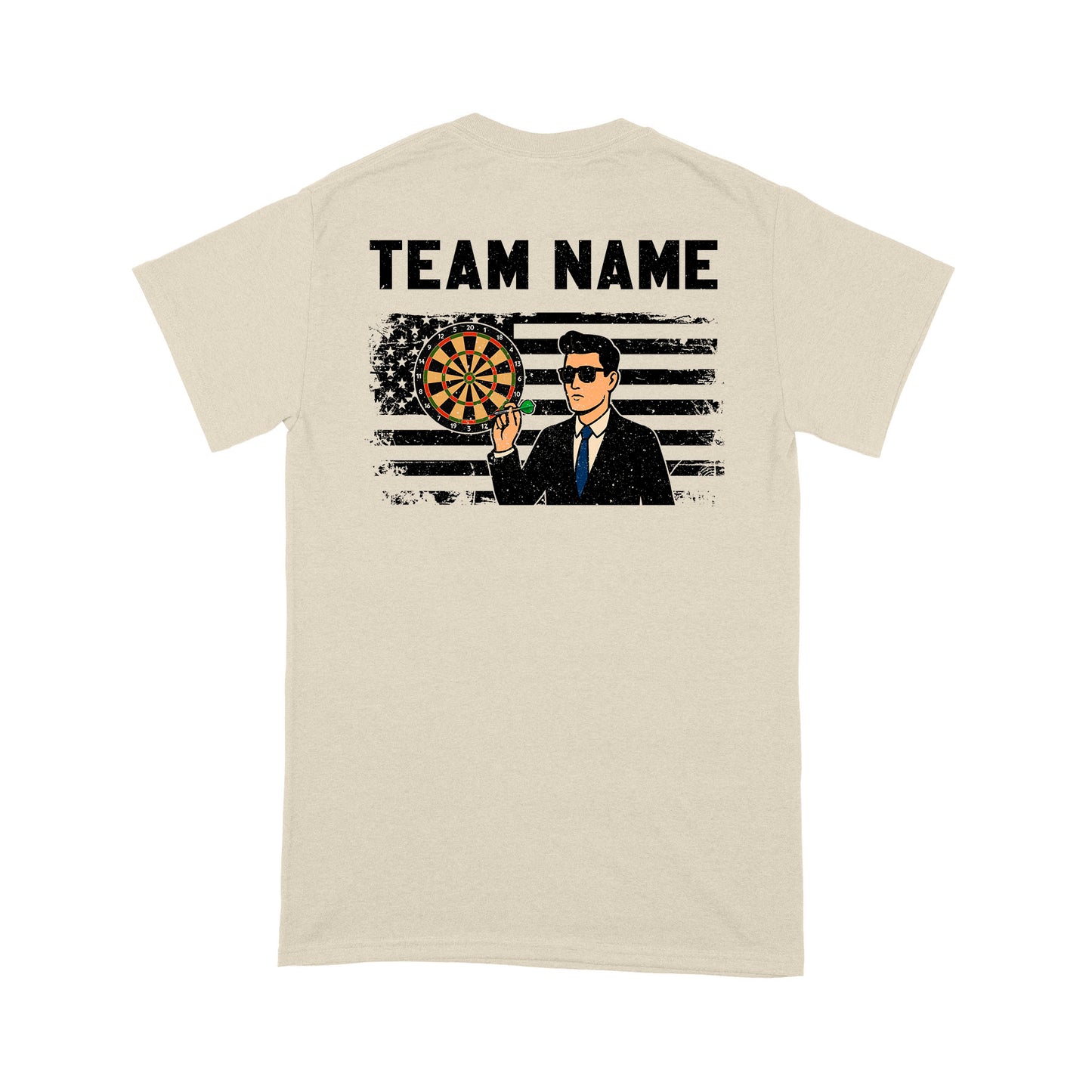 US Flag Dartboard Grunge Custom Name Shirts Dart Shirts For Men, Darts For Gift NYN0174