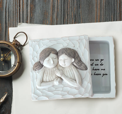 Friendship Keepsake Box gift for Friends Birthday Christmas Valentine Gifts, Best Friend Trinket Box TNK5