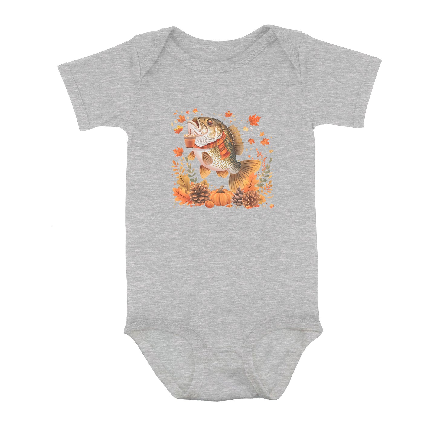 Cute Fish Enjoy The Autumn Fall Fishing Infant Fishing Shirts, Thanksgiving Baby Onesie IPHW7152