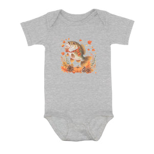 Cute Fish Enjoy The Autumn Fall Fishing Infant Fishing Shirts, Thanksgiving Baby Onesie IPHW7152