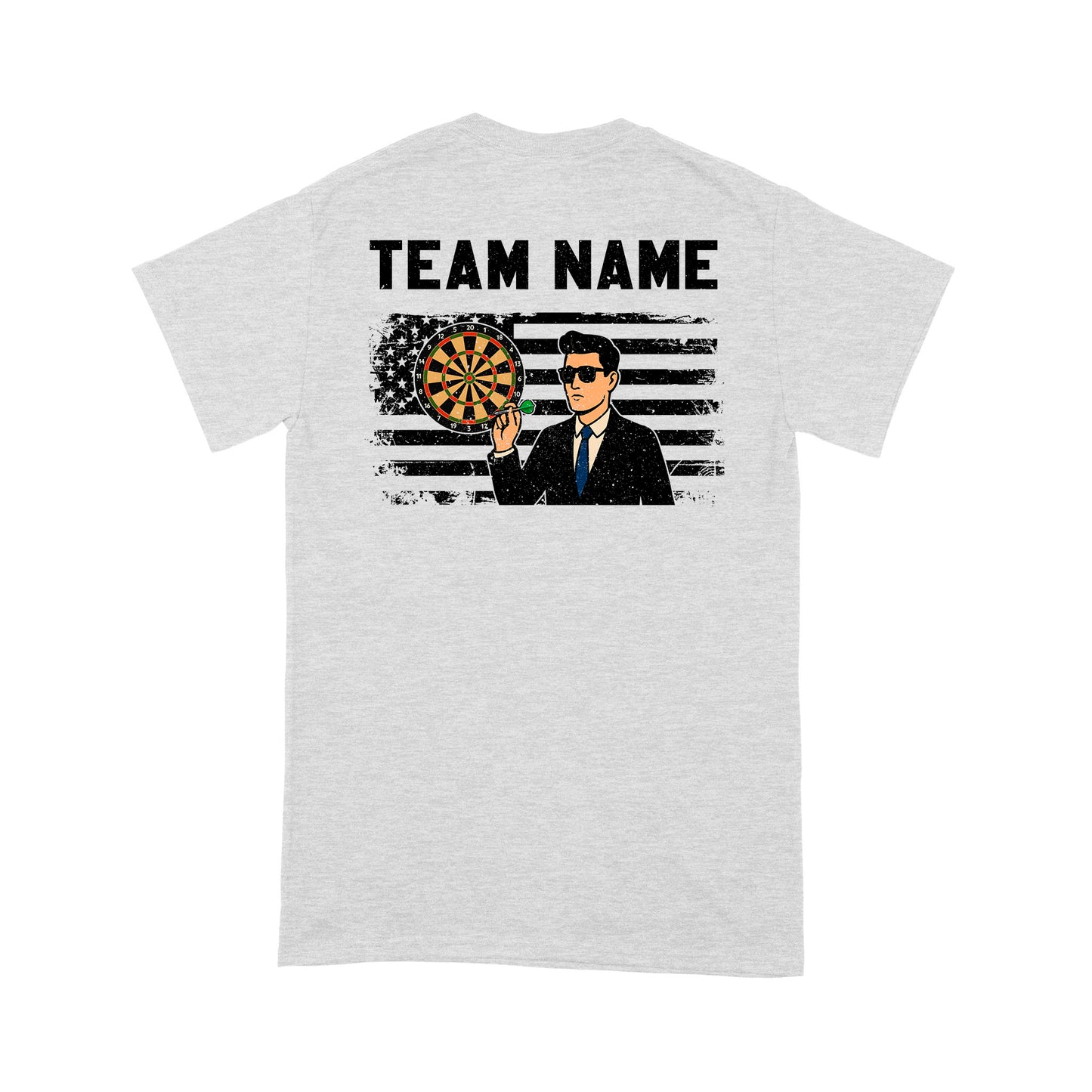US Flag Dartboard Grunge Custom Name Shirts Dart Shirts For Men, Darts For Gift NYN0174
