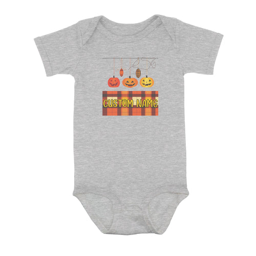Cute Fishing Bobbers Custom Halloween Infant Fishing Shirts, Fall Fishing Newborn Baby Onesie IPHW7146