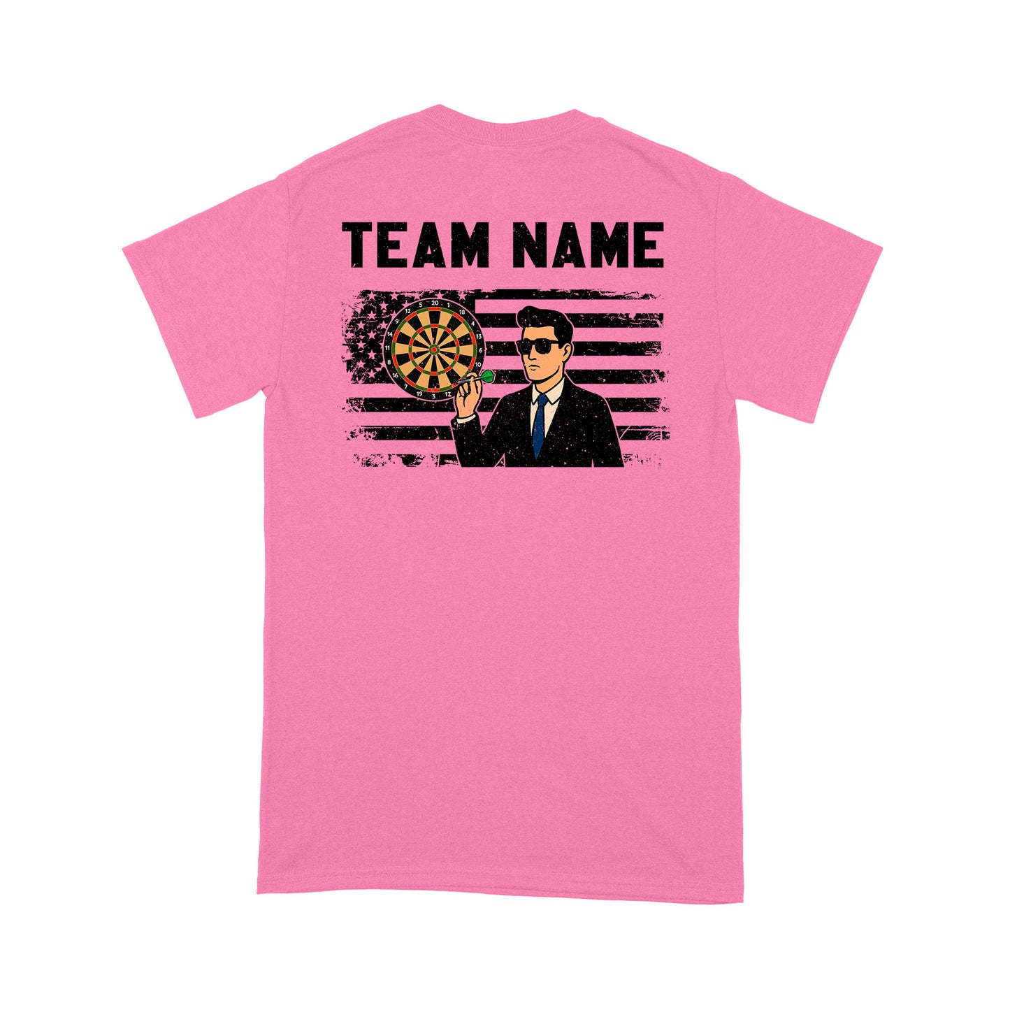 US Flag Dartboard Grunge Custom Name Shirts Dart Shirts For Men, Darts For Gift NYN0174