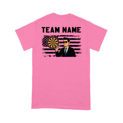 US Flag Dartboard Grunge Custom Name Shirts Dart Shirts For Men, Darts For Gift NYN0174