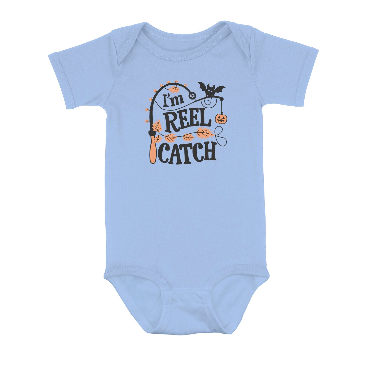 Cute Halloween Infant Fishing Shirt I'M Reel Catch Baby Onesie Newborn Outfits Bodysuit IPHW7136